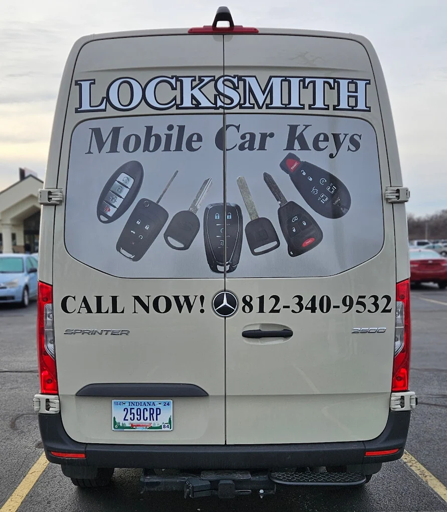 Car Keys Now mobile locksmith van serving Lafayette and Tippecanoe County, Indiana